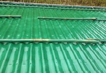 Repainting of roof panels with paint peel off and flaking